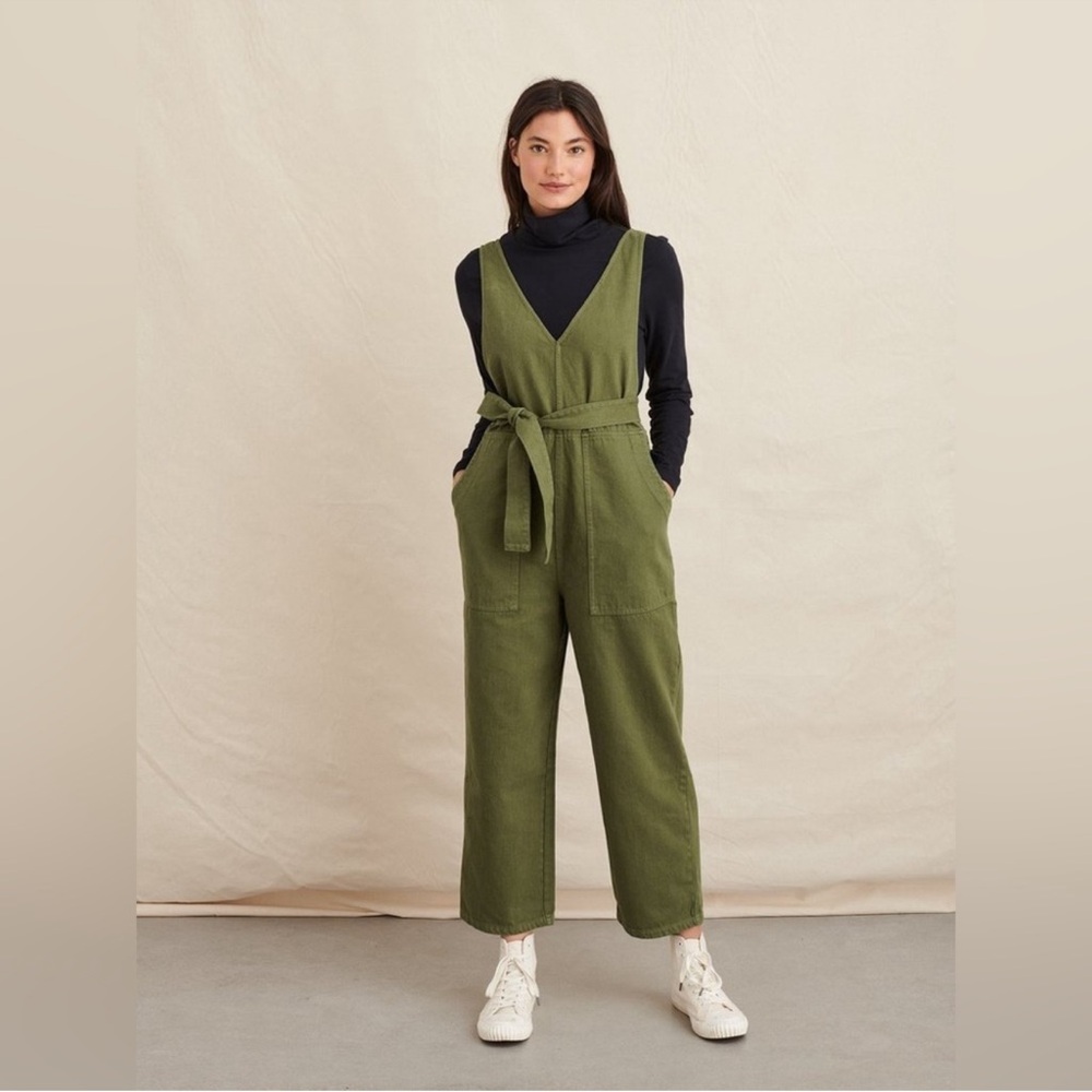 Alex Mill Ollie Overalls in Olive Green